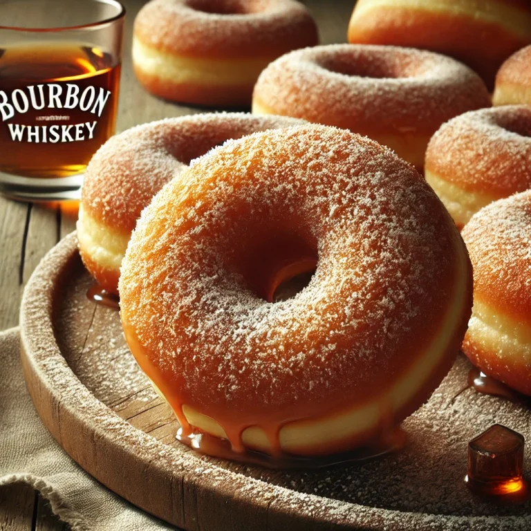 Bourbon doughnut frissen tálalva