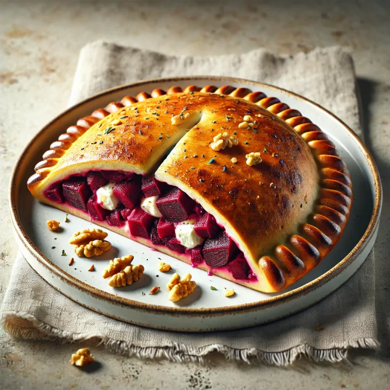Céklás calzone frissen sütve