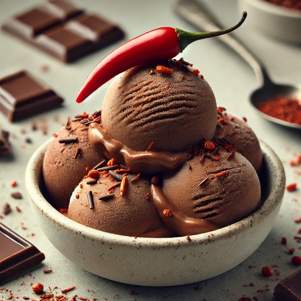 Intenzív, fűszeres és csokoládés házi chilis csokoládé sorbet