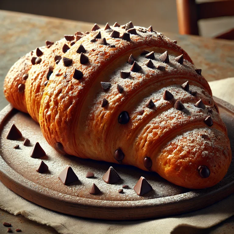 Choco Chips croissant tálalva