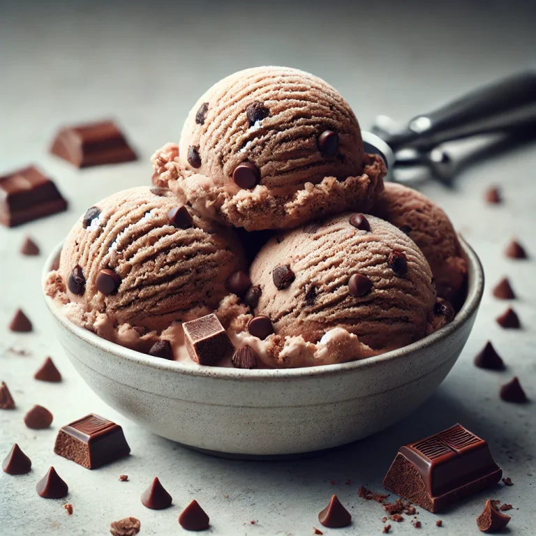 Chocolate Chip Ice Cream tálalva