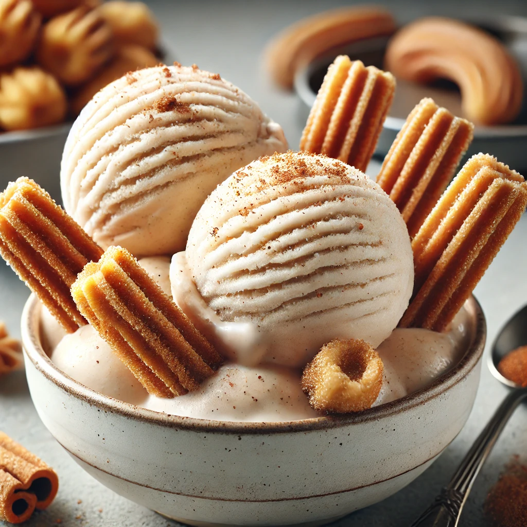 Krémes és fahéjas churros fagylalt házilag