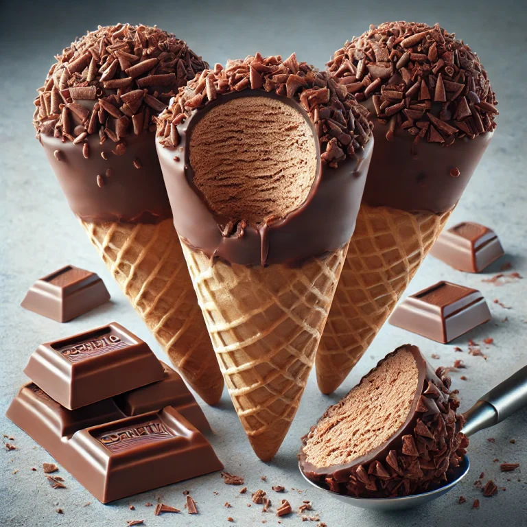 Cornetto Triple Chocolate fagylalt háromféle csokoládéval és ropogós tölcsérrel tálalva