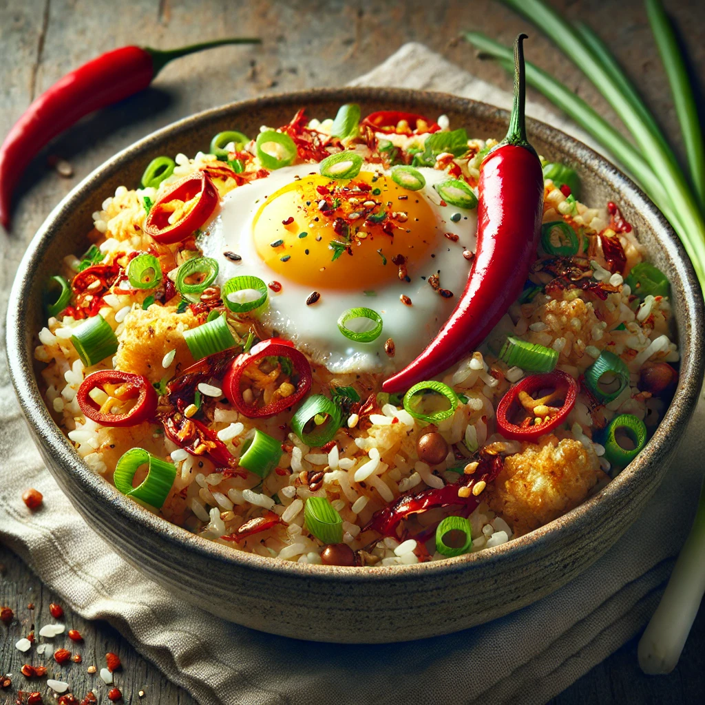 Fűszeres és csípős chili rizs recept egyszerűen