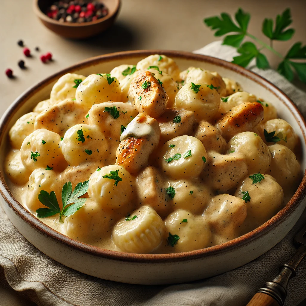 Krémes és ízletes gnocchi csirkével