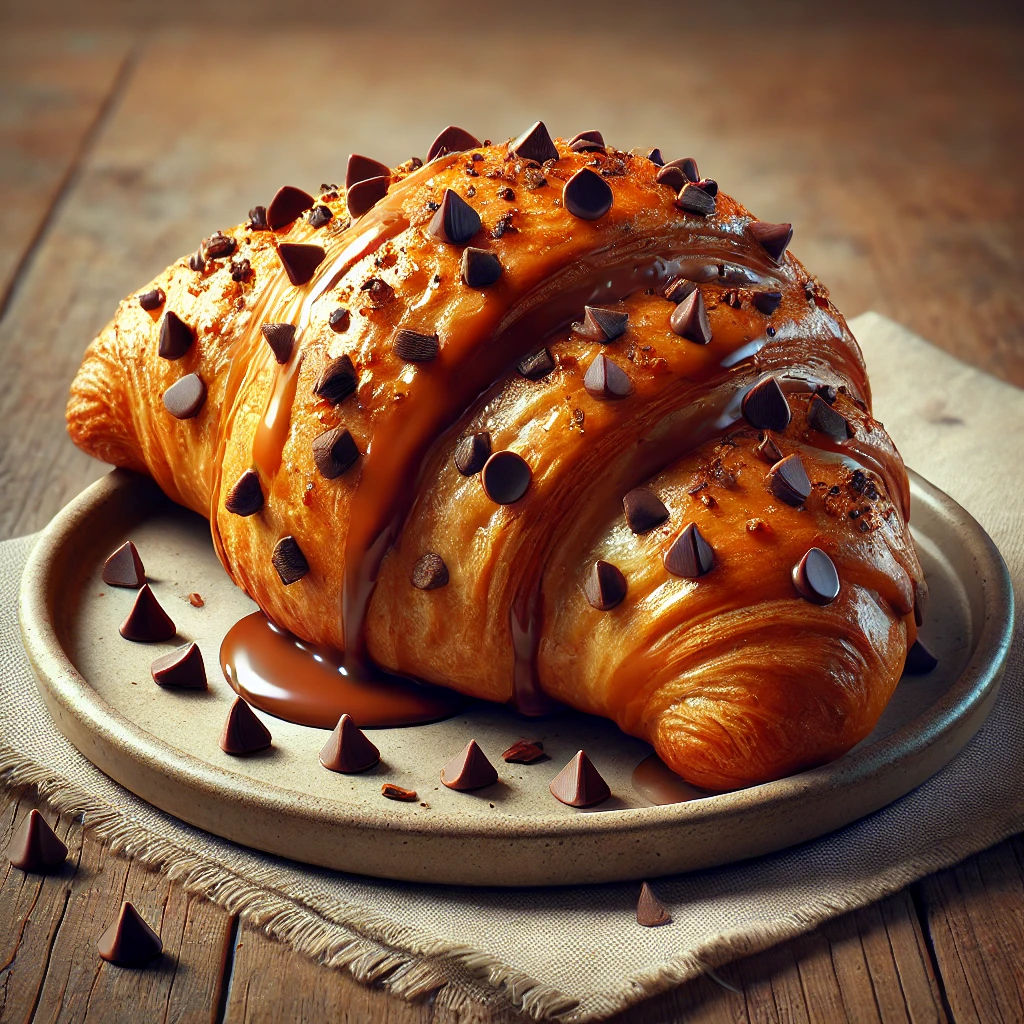 Ropogós és csokoládés csokipasztillás croissant recept