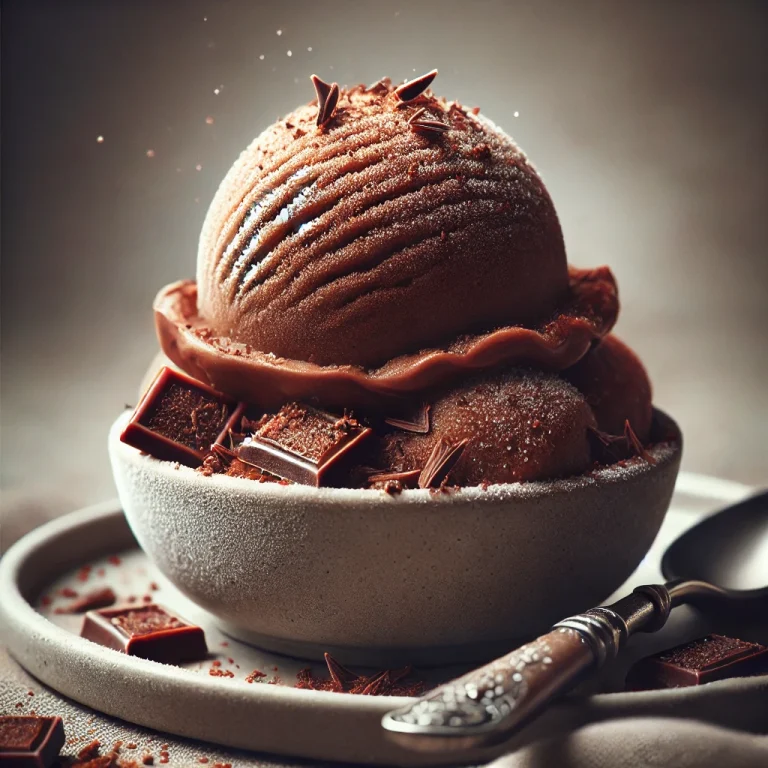 Csokoládés sorbet házi készítésű gazdag desszert