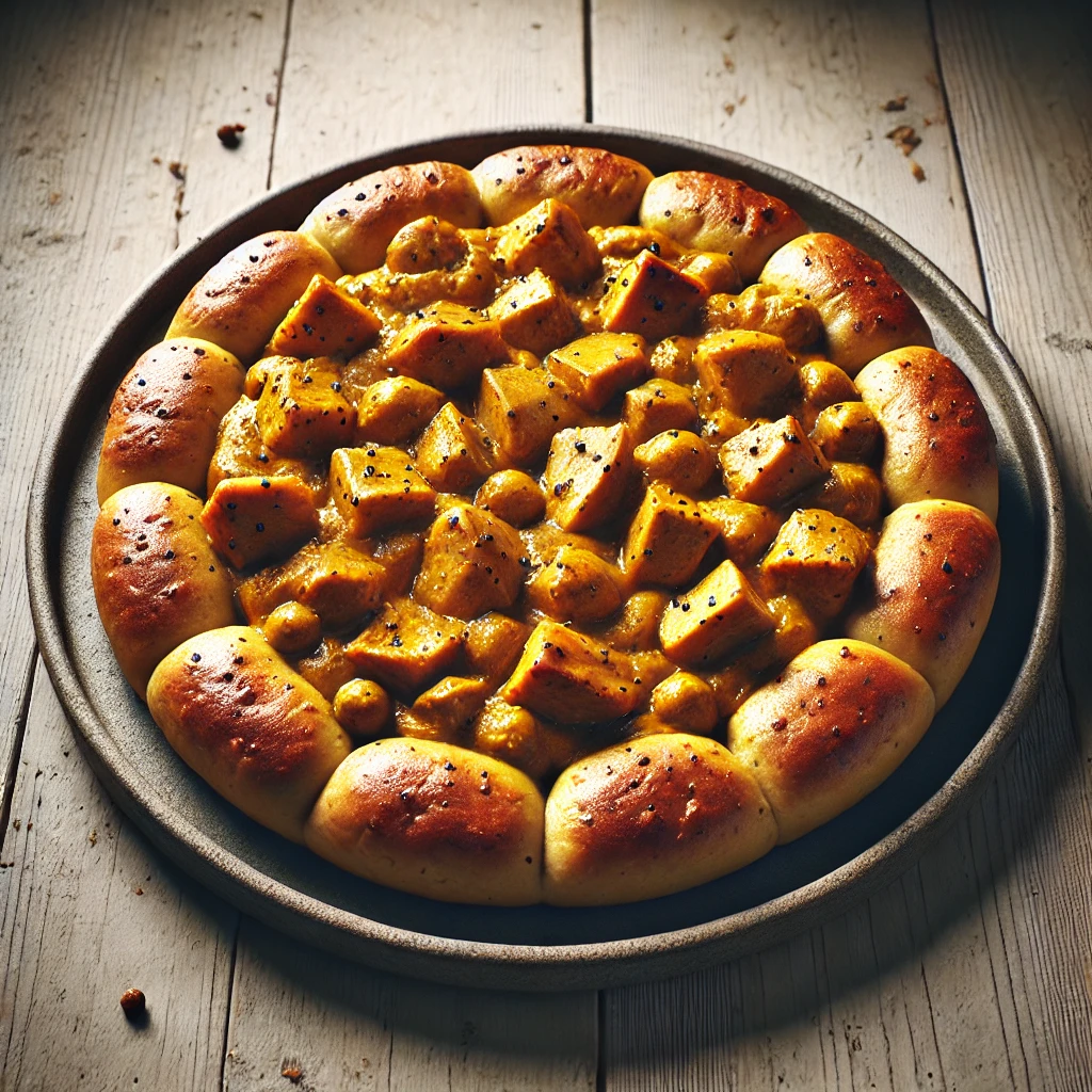 Friss curry-s csirkés focaccia ínycsiklandó falatokkal