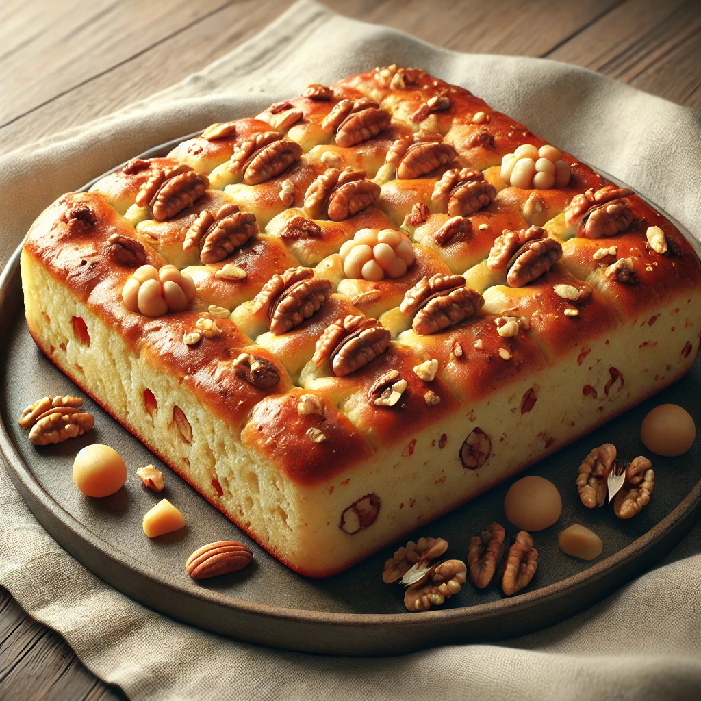 Friss diós-marcipános focaccia ínycsiklandó falatokkal