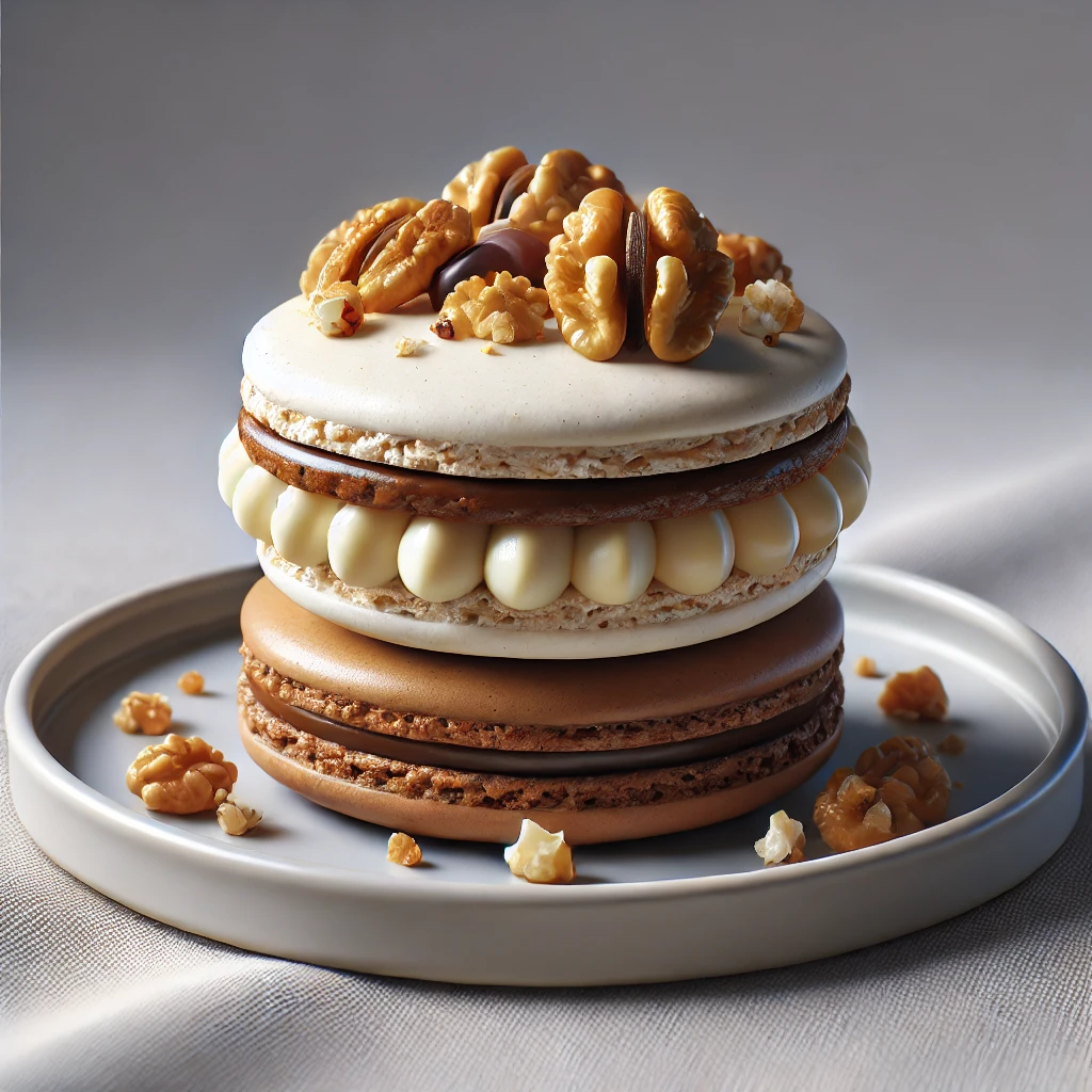 Finom diós-marcipános macaron