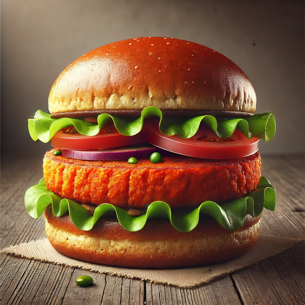 Egészséges és finom édesburgonya burger vegetáriánusoknak