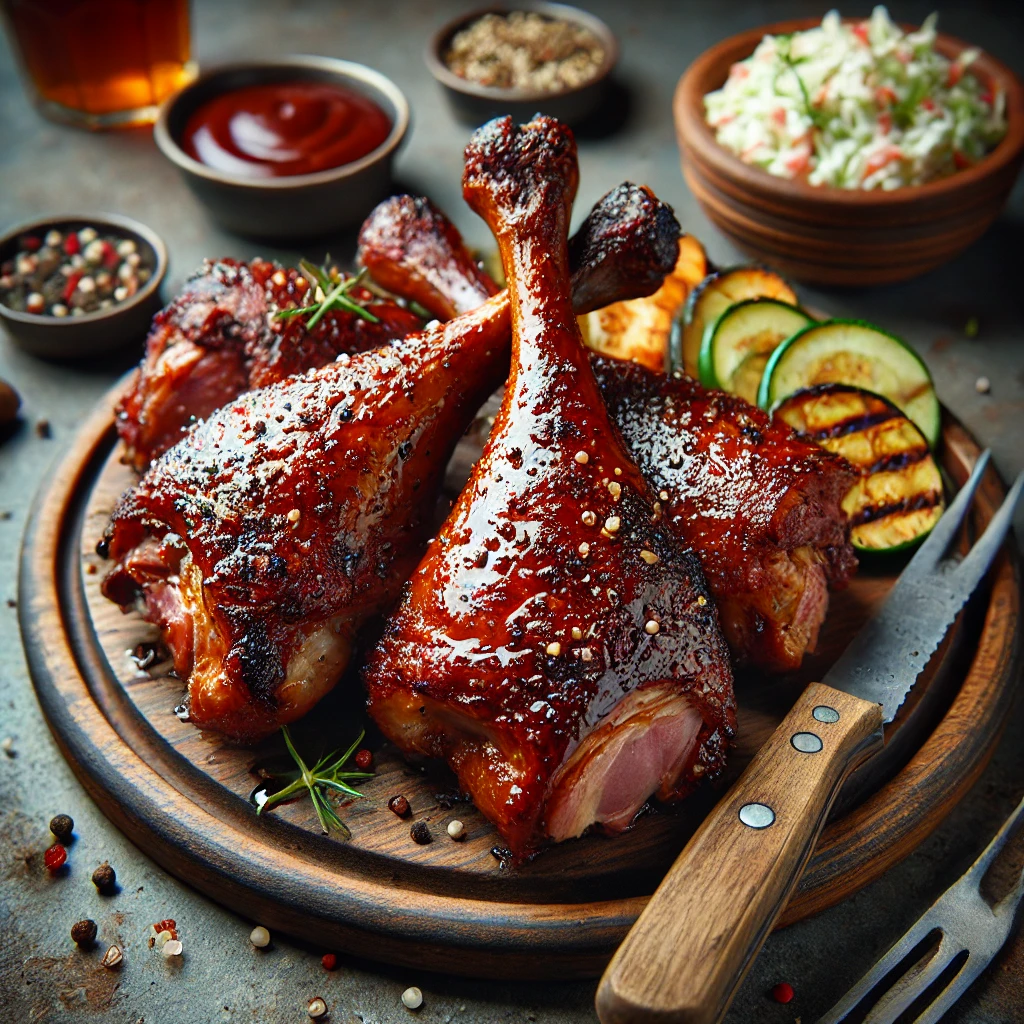 Szaftos, füstös BBQ kacsacomb, lassan sütve