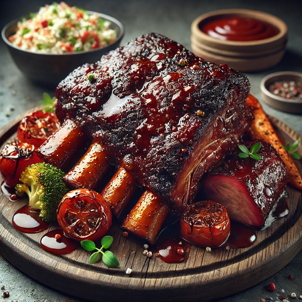 Szaftos, füstös BBQ marhafarok, lassan sütve