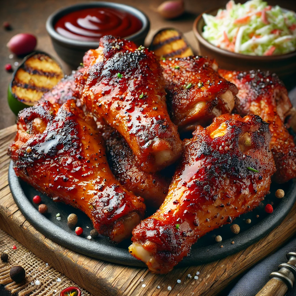 Szaftos, füstös BBQ pulykaszárny, lassan sütve