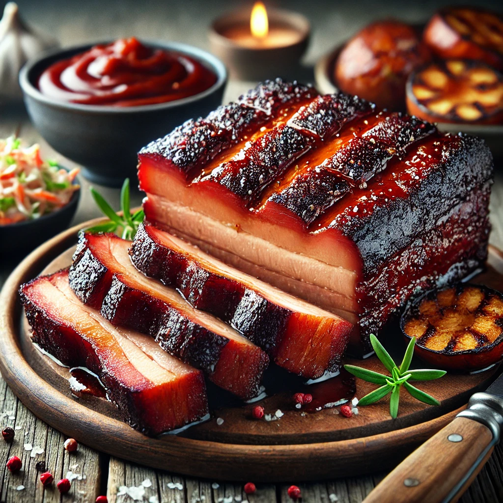 Szaftos, füstös BBQ sertésdagadó, lassan sütve