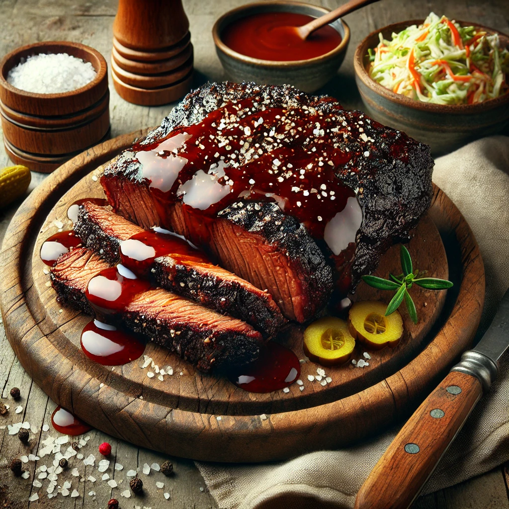 Szaftos, füstös marhahús barna cukros BBQ szósszal