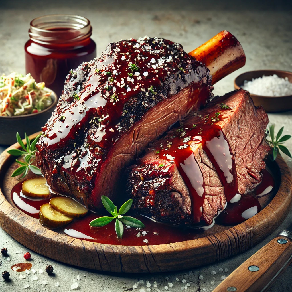 Omlós, füstös ízű marhahús BBQ szósszal