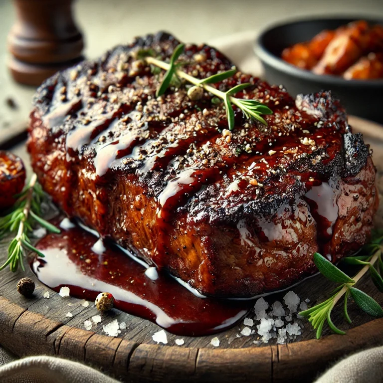 Füstölt BBQ steak whiskey-mustár mázzal