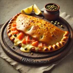 Frissen sült füstölt lazacos calzone