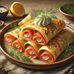 Füstölt lazacos palacsinta