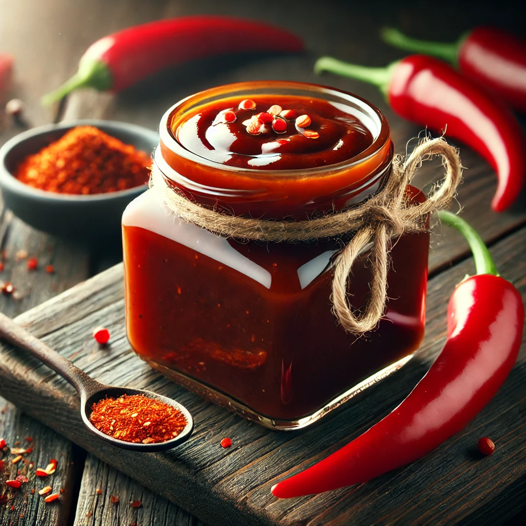 PikÃ¡ns Ã©s fÃ¼stÃ¶s hÃ¡zi BBQ szÃ³sz chilis Ã©s fÃ¼stÃ¶lt paprika Ã­zzel