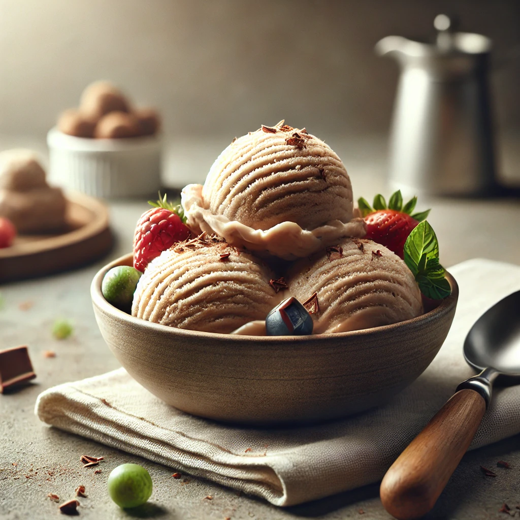 Krémes olasz gelato, amely lágy és selymes textúrával csábít