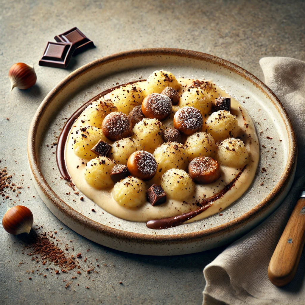Édes gnocchi recept krémes gesztenyepürével és vaníliás mártással