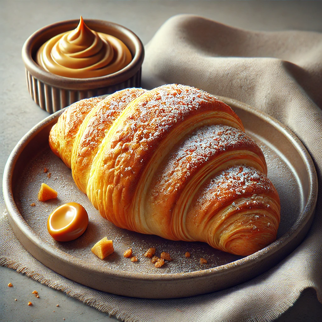 Frissen sült házi gesztenyés croissant, tökéletes reggelire