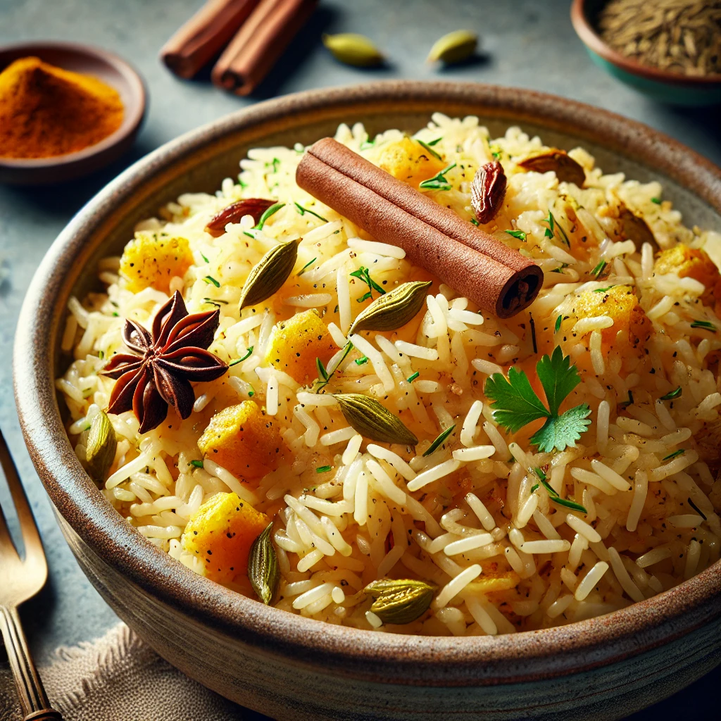 Illatos és ízletes ghível készült basmati rizs