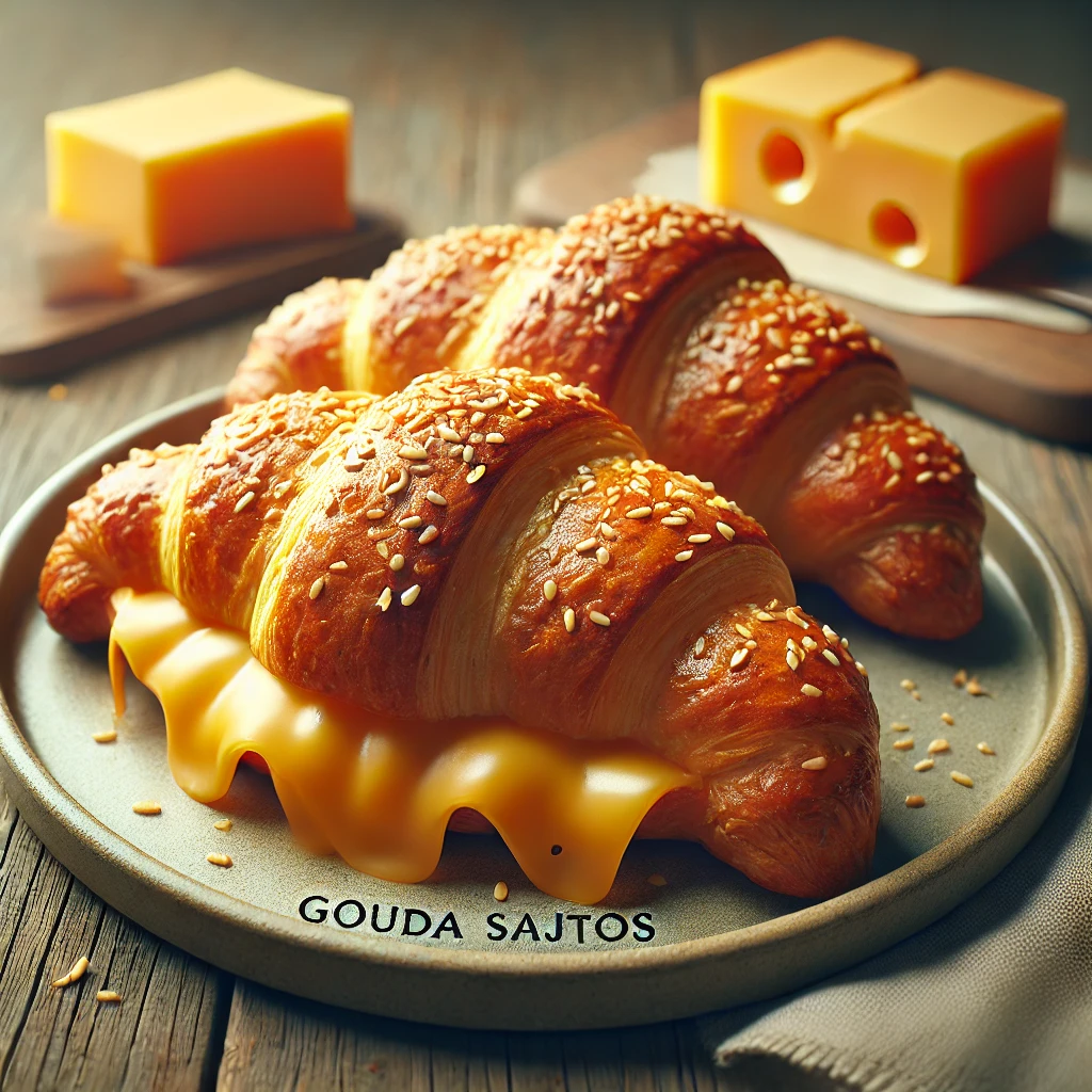 Ízletes és ropogós croissant gouda sajttal töltve