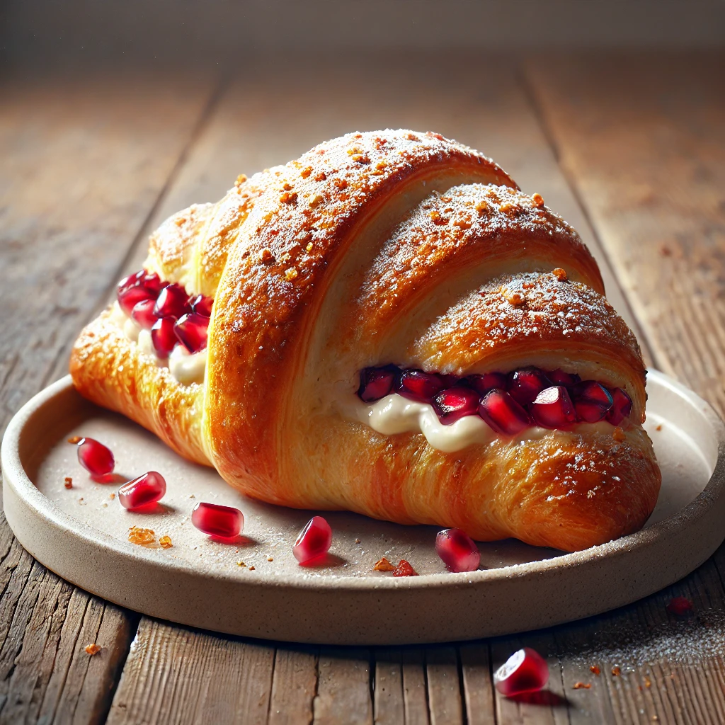 Ízletes és ropogós croissant gránátalmás töltelékkel