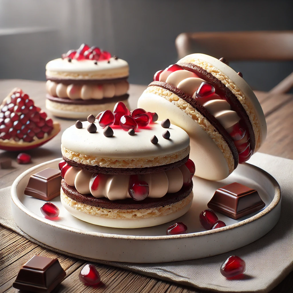 Finom gránátalmás-csokoládés macaron