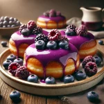 Huckleberry doughnut frissen tálalva