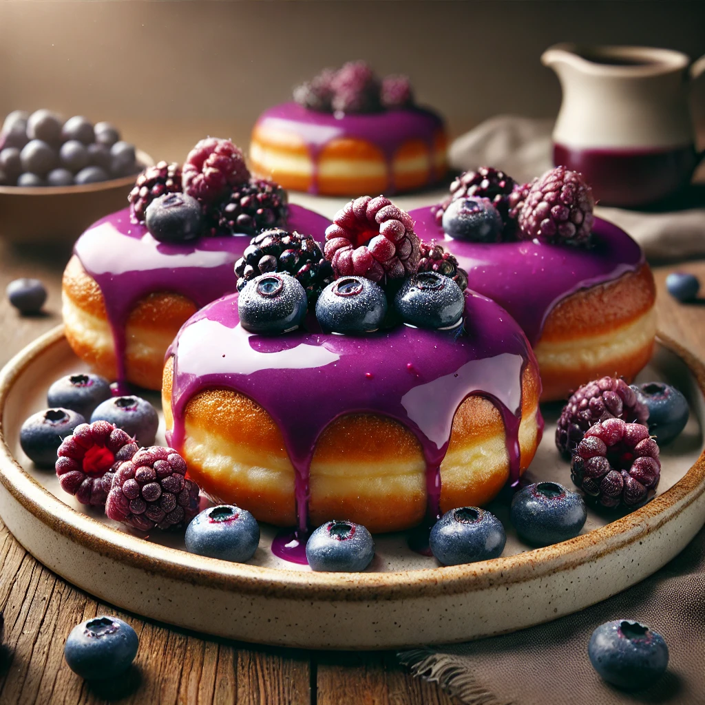 Puha és gyümölcsös huckleberry fánk