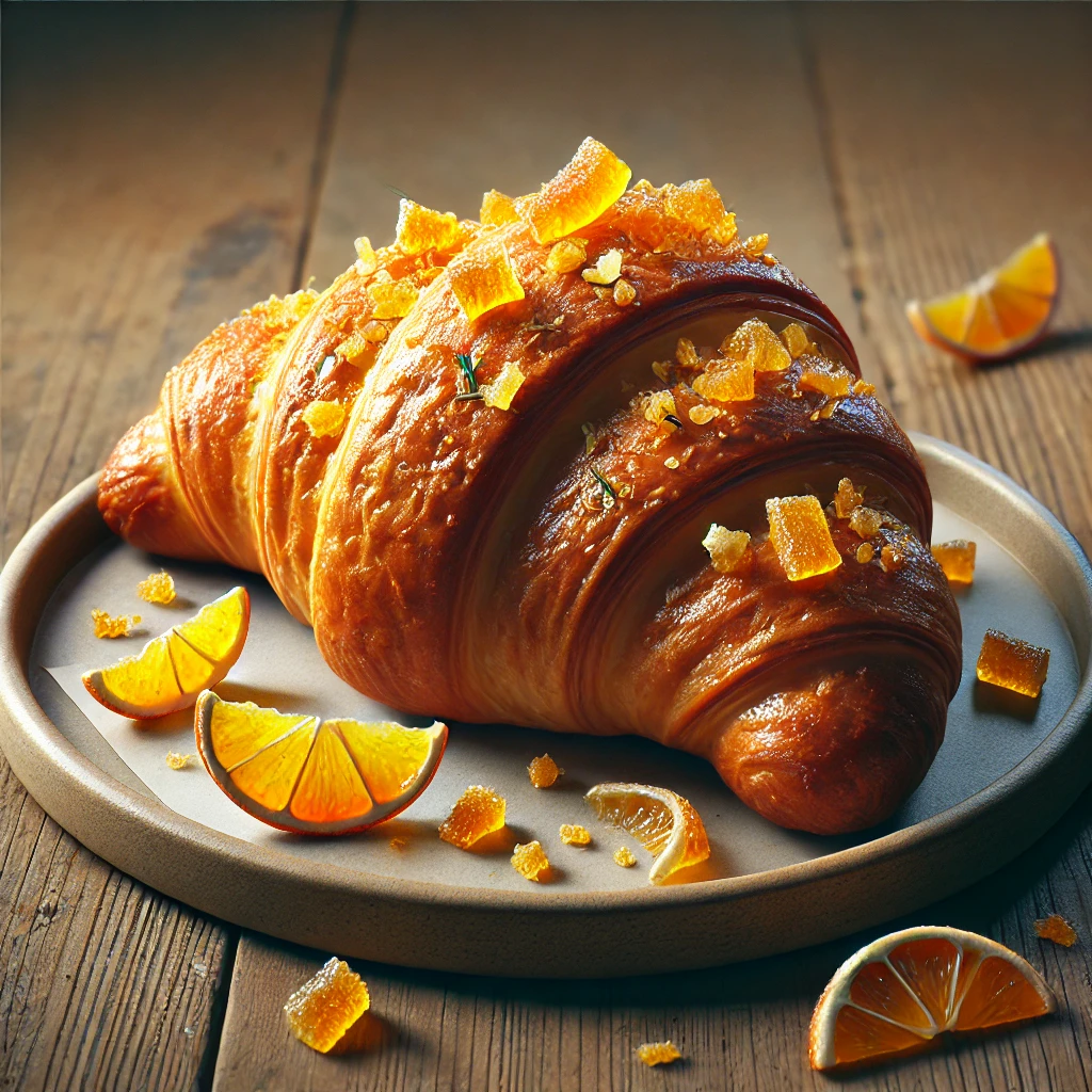 Ropogós és illatos kandírozott citromos croissant recept