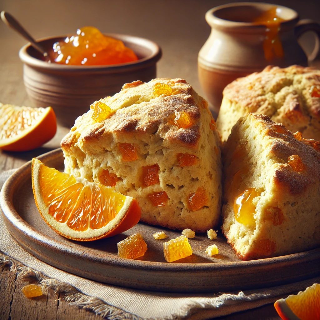 Különleges scone kandírozott narancshéjjal és fahéjjal