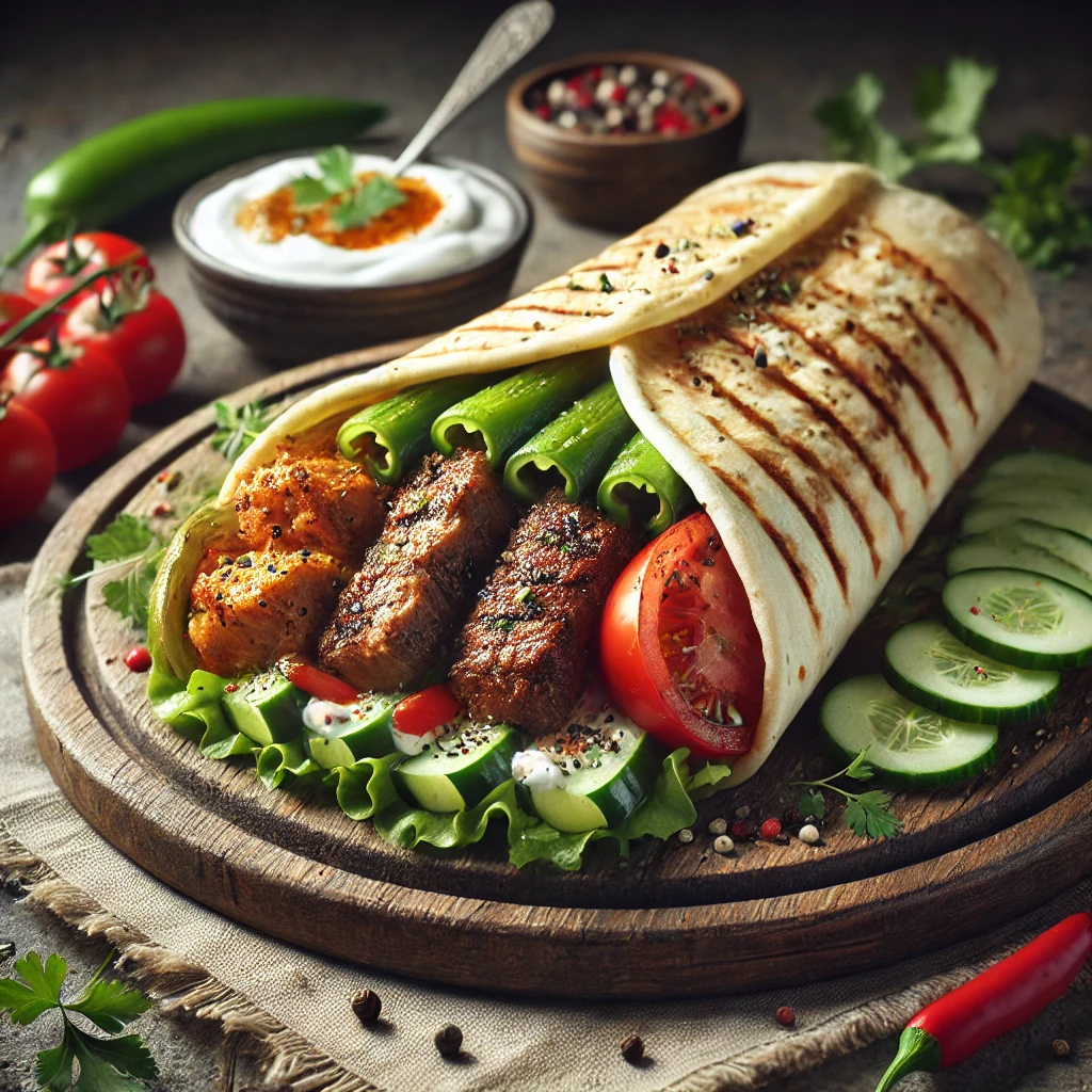 Különleges kebab wrap török, ázsiai és mexikói ihlettel
