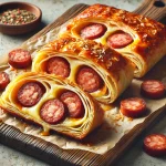 Kolbászos burek frissen sütve