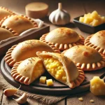 Krumplis-fokhagymás empanada aranybarnára sütve