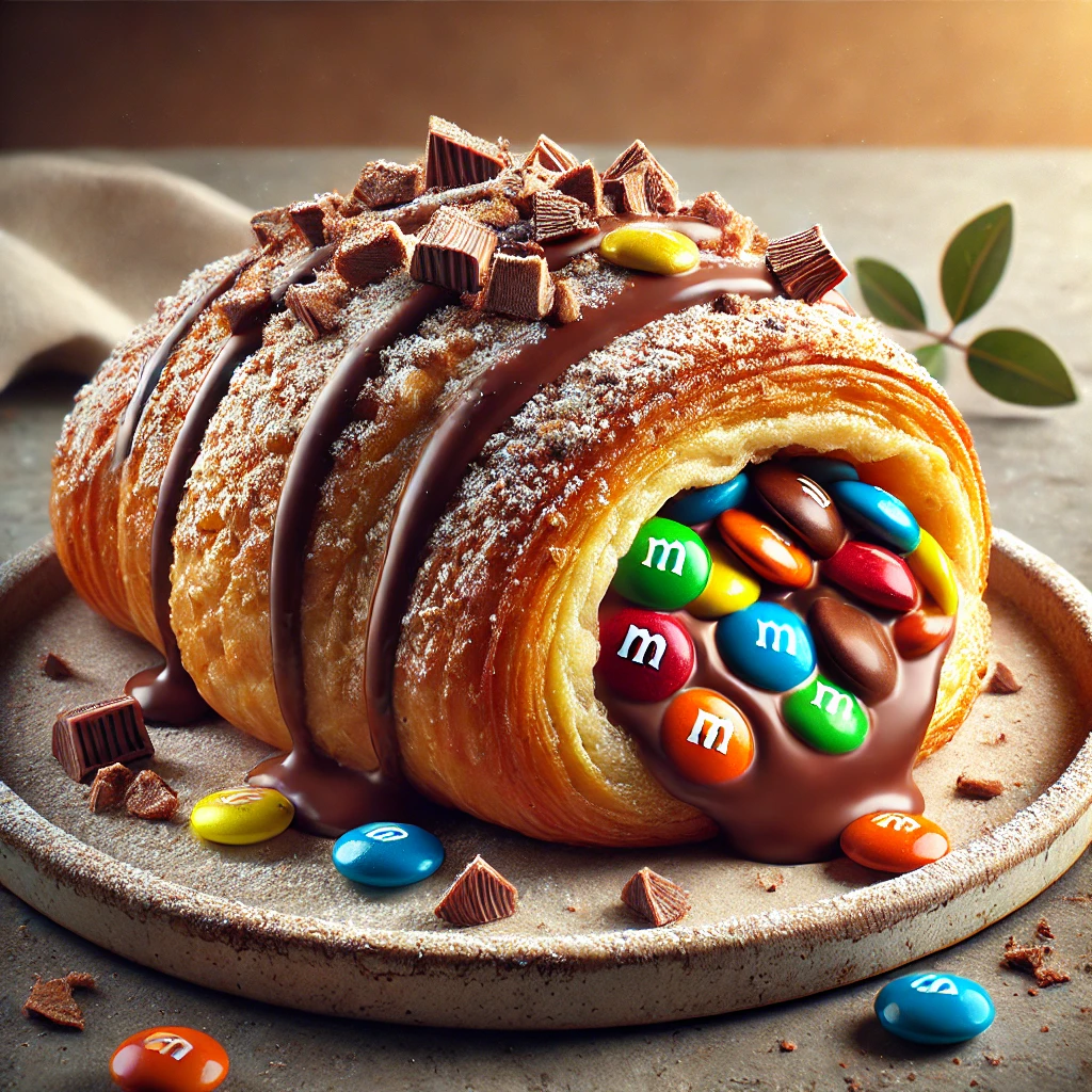 Színes és csokoládés M&M's croissant recept