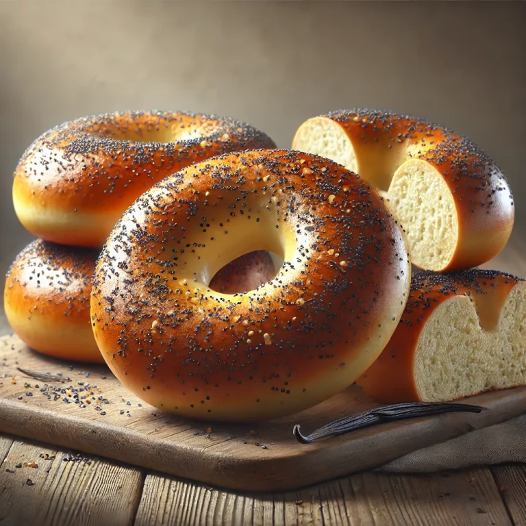 Mákos-vaníliás bagel frissen sütve