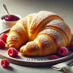 Málnás croissant tálalva