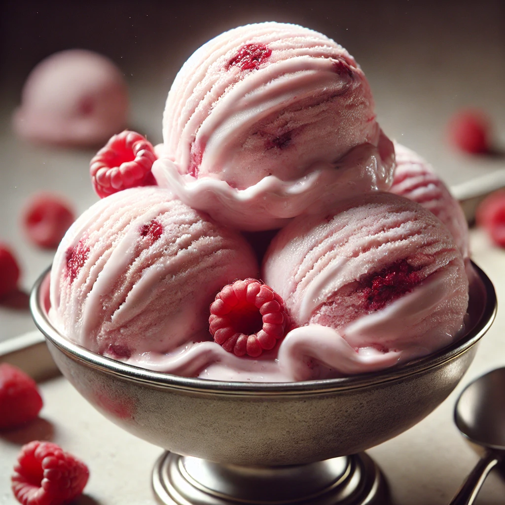 Krémes és frissítő málnás joghurt fagylalt házilag