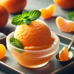 Mandarin sorbet házi készítésű frissítő desszert