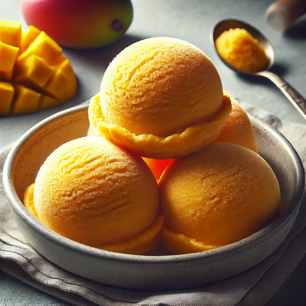 Krémes és trópusi mangó sorbet házilag