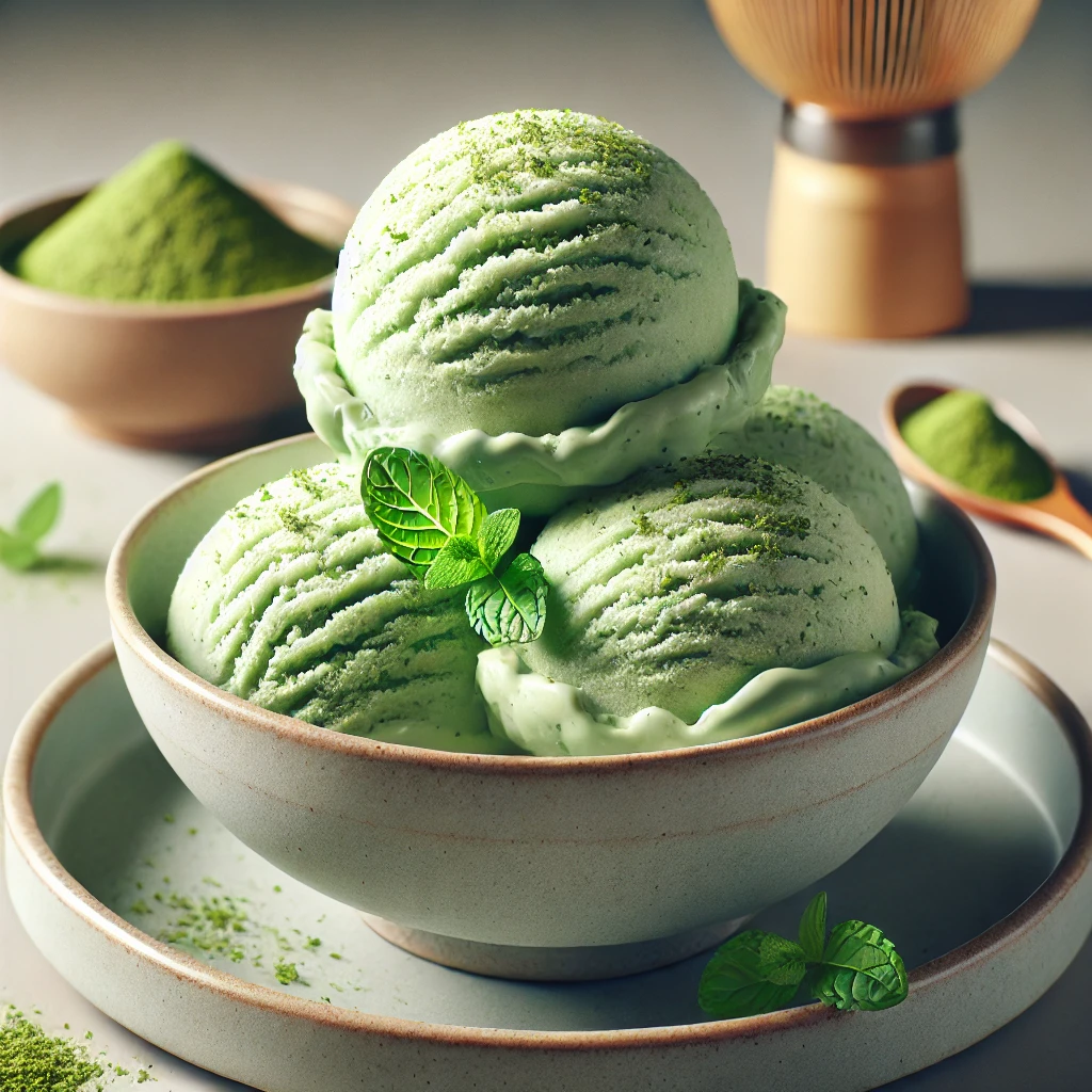 Krémes és aromás matcha fagylalt japán zöld teával