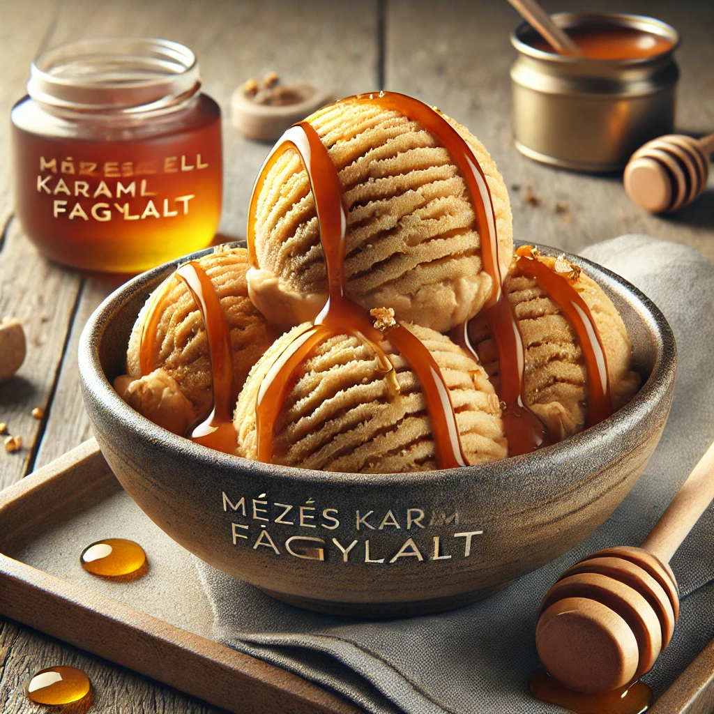 Gazdag és lágy mézes karamell fagylalt házilag