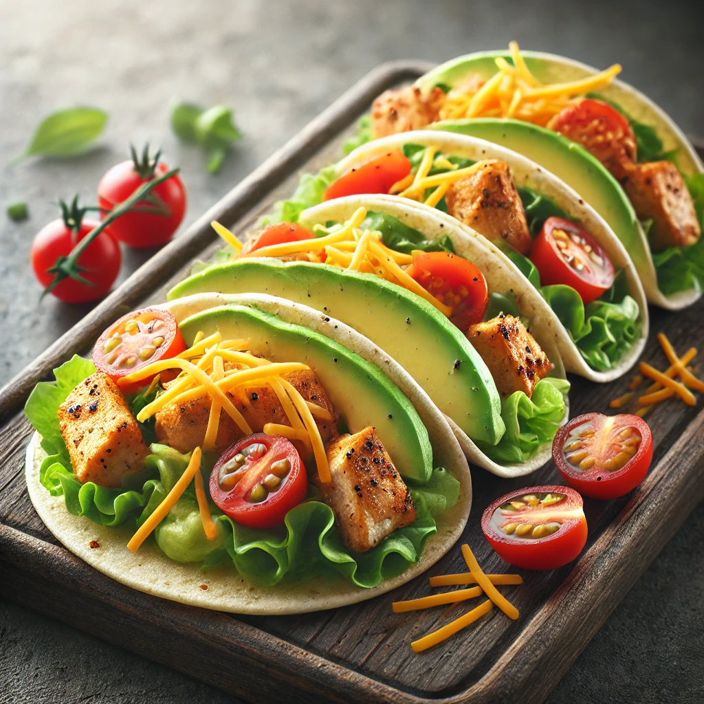 Csirkés-avokádós mini taco falatkák