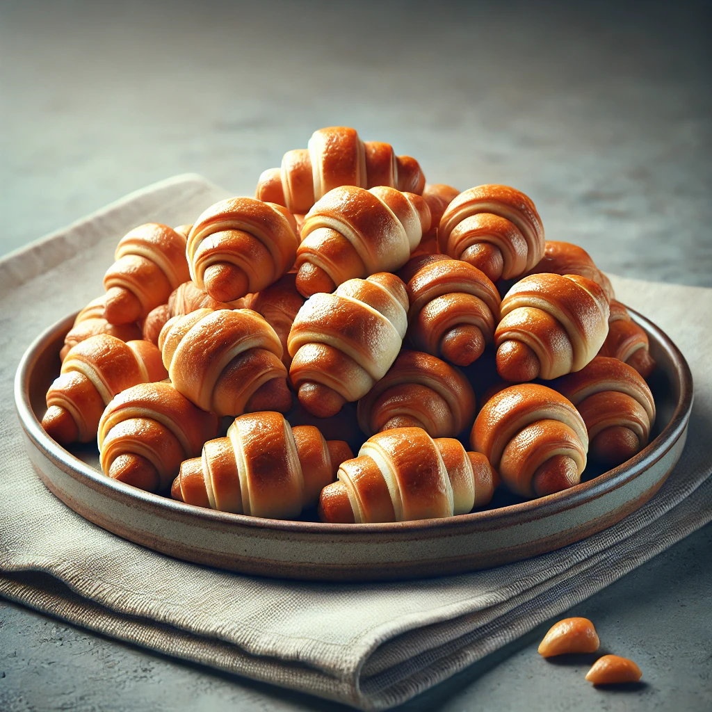Kisméretű, aranybarna croissant, tökéletes reggelire vagy uzsonnára