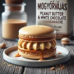 Mogyoróvajas macaron tálalva
